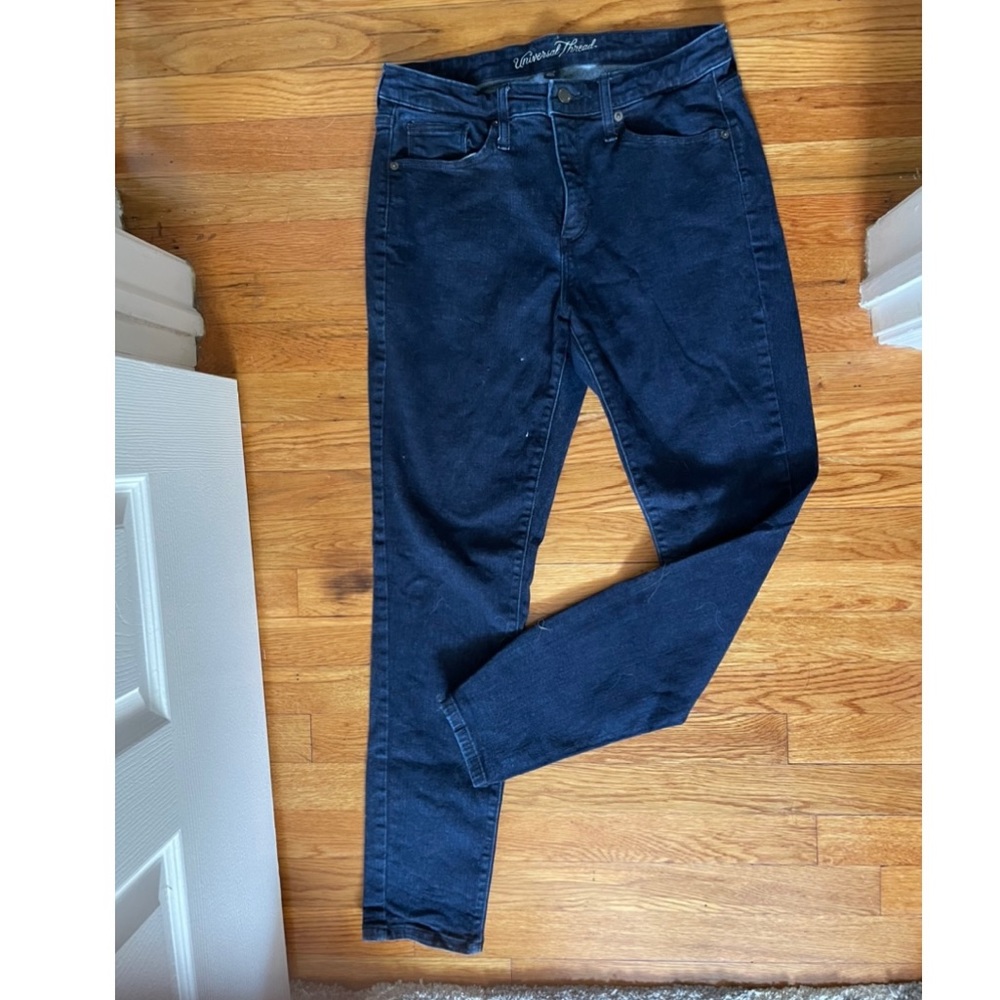 Dark Wash Mid Rise Jeans
